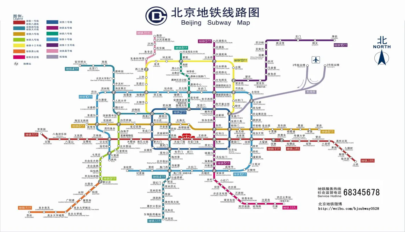 The Beijing metro network