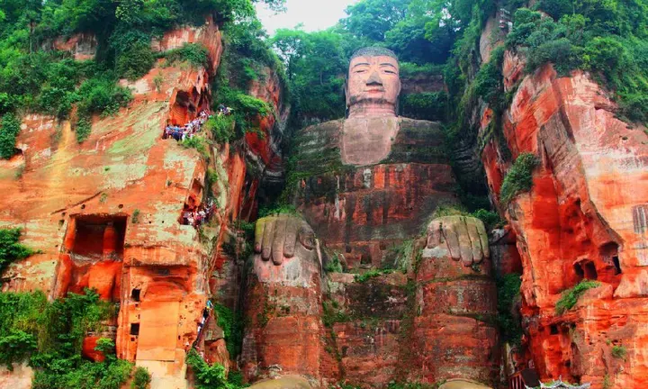The Leshan Giant Buddha at the river confluence