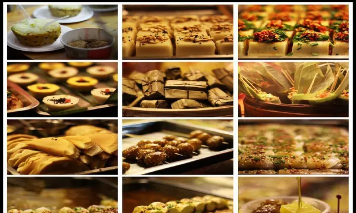 A spread of Chengdu snacks