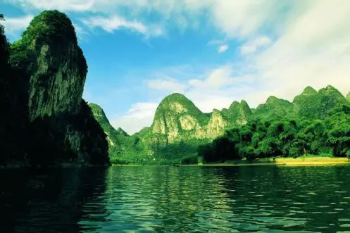 Karst towers and their reflection