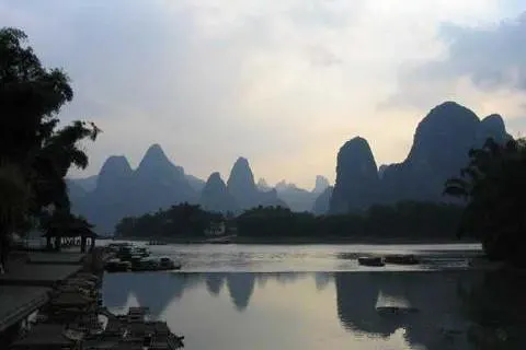 A stone jetty on the Li River