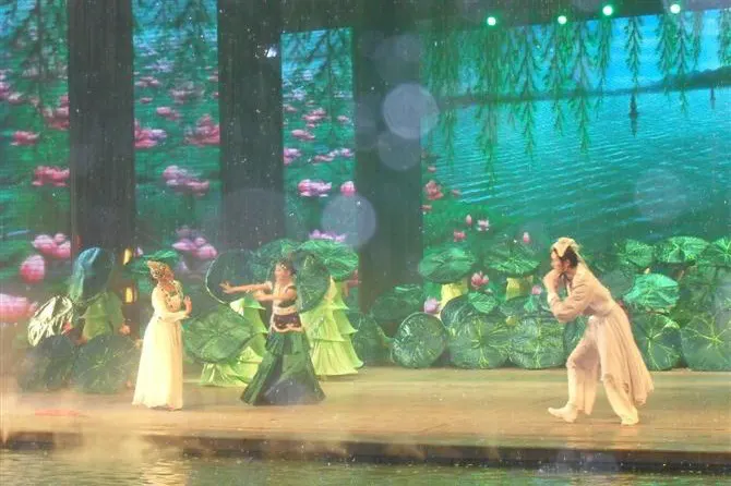 A stage set on the water of West Lake