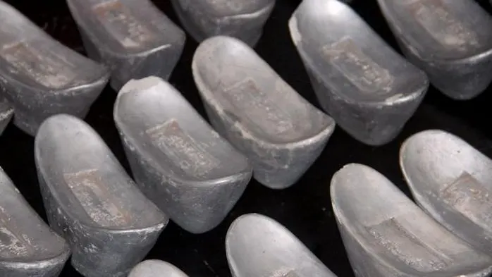 Silver sycees — the load the draft banks made unnecessary to carry