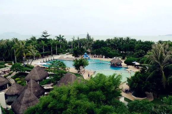 The Yalong Bay resort strip