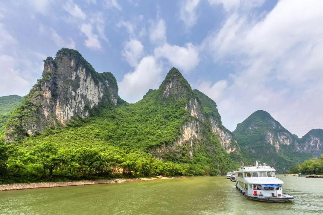 The river below the limestone towers