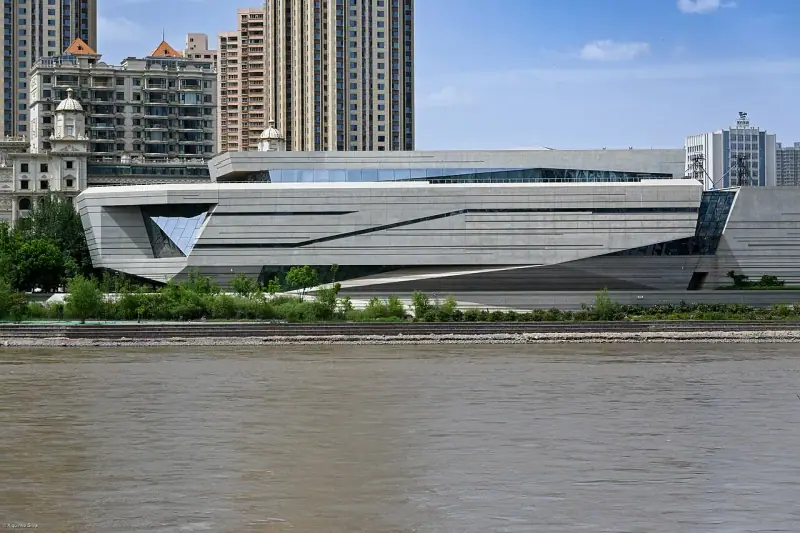 The riverfront downtown