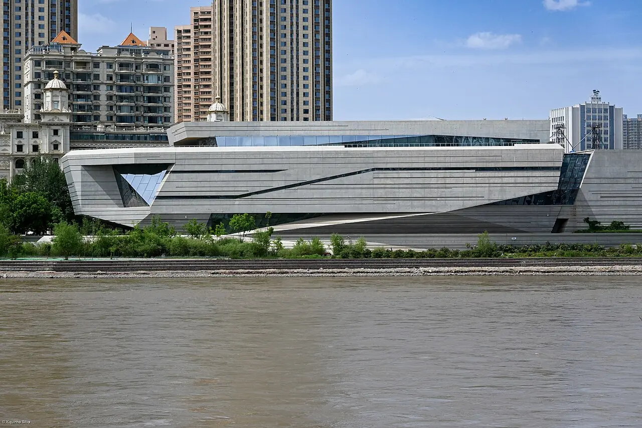 The riverfront downtown