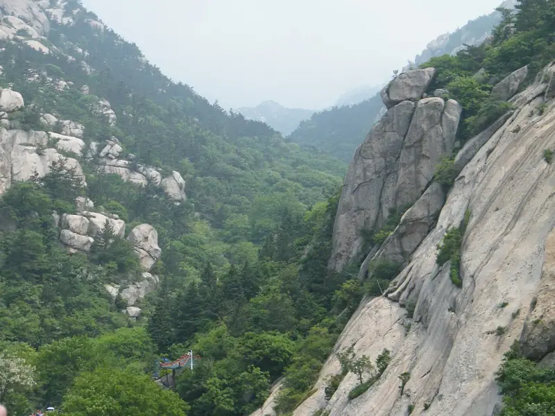 Granite cliffs above the coast
