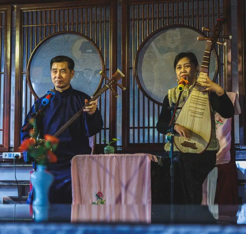 Kunqu performed in the garden theatre