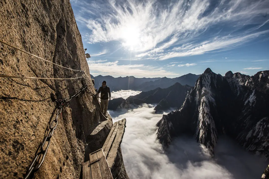 Granite walls above the clouds